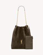 YSL JAMIE large POCHON in suede - Image 2